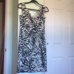 Black and white cocktail dress